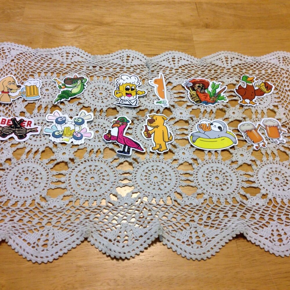 Fun bundle of stickers, beer theme, use for crafts, scrapbooking, etc